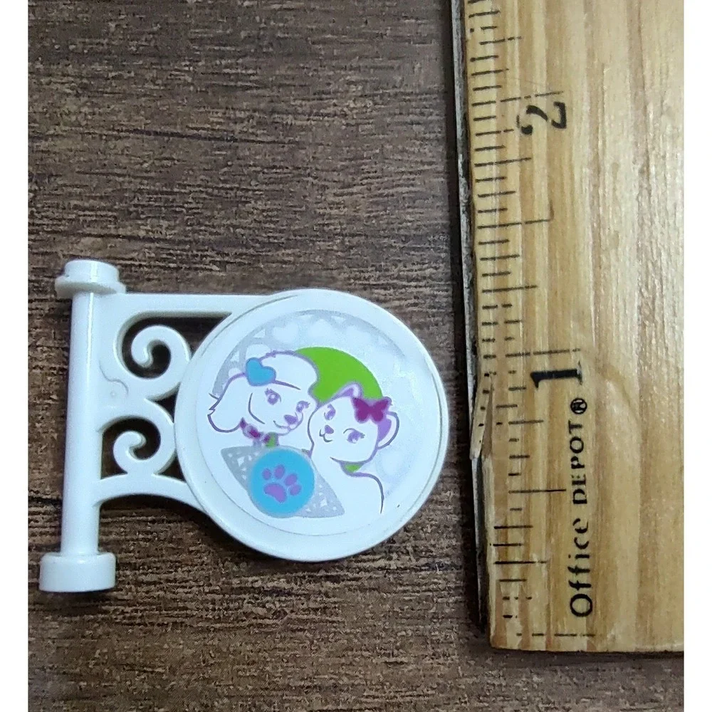 Lego Friends White Street Sign. Part #13459pb001. Used
